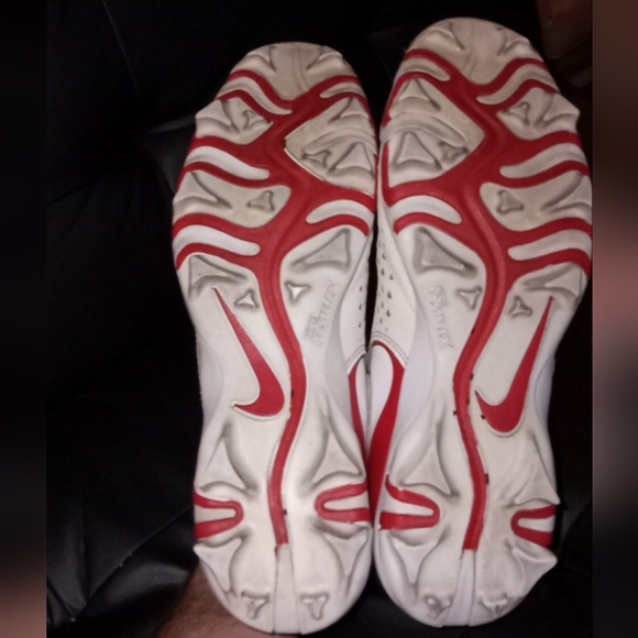 Nike Vapor Edge Varsity Football Cleats, White Red size 8 (Slightly used) - Picture 9 of 11
